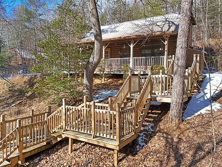 Charming Log Cabin Retreat with Pond & Fiber Optics. Murphy, NC | $299,000