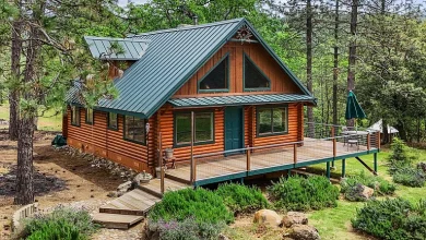 Photo of $225,000 – Off-Grid 3-Bedroom Log Cabin on 10 Acres with Creek Frontage in Oak Run, CA