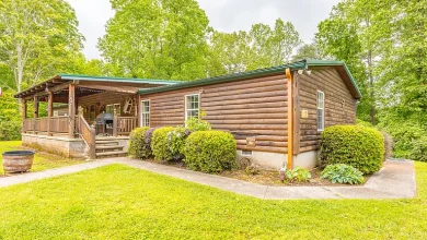Photo of $275,000 – One-Level Log Cabin with Unique Features on 7 Private Acres in Whitwell, TN