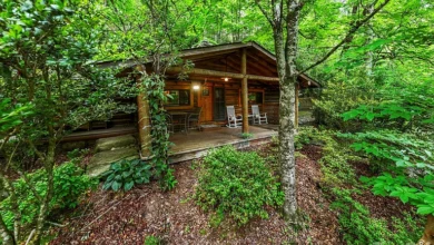 Photo of 11.95 Acres of Riverfront Serenity in Rosman, North Carolina – A Charming Mountain Log Cabin Retreat