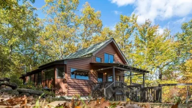 Photo of Secluded Blue Ridge Mountain Cabin in NC with 27.68 Acres, Creek and Waterfall Views