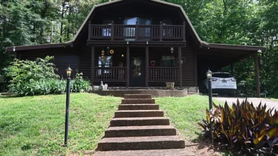 Photo of Log Home Retreat on 6 Acres with Hunting Potential in Linden, TN